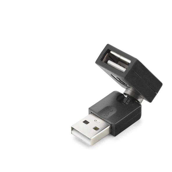 Usb To Usb F Çevirici Mafsallı Siyah HDX1357 ürün görseli 1