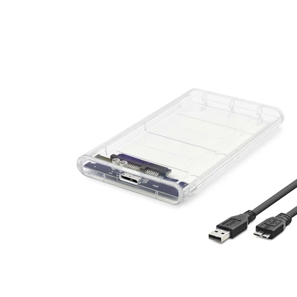 Hdd Kutu Usb3.0 Plastik Sata 2.5" Transparent HDX1760 ürün görseli 1