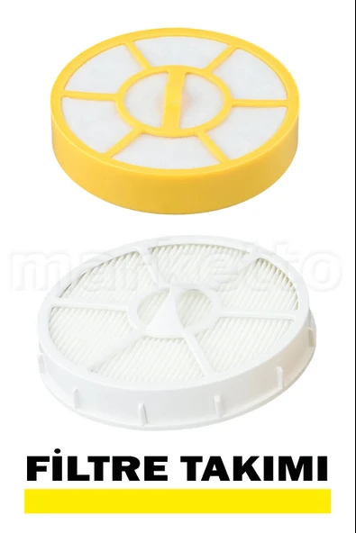 Karcher Uyumlu VC3 Premium White Süpürge Hepa Filtre Seti 2'li ürün görseli 1