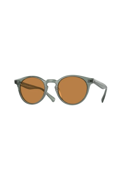 OLV5459SU178253 Unisex Güneş Gözlüğü Mavi Kemik Çerçeve Kahverengi Lens UV400 ürün görseli 1