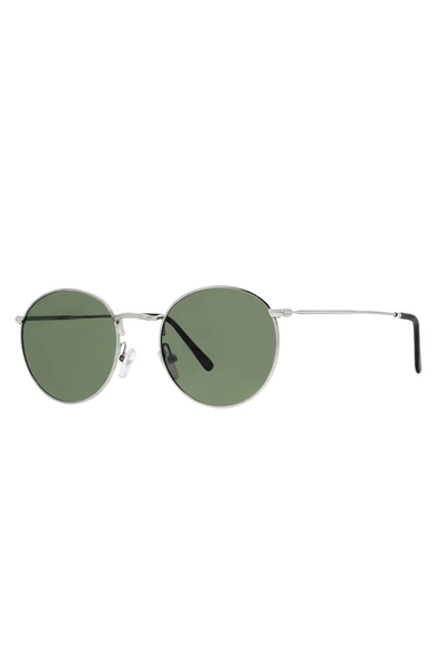 Unisex Gümüş Polarize Yuvarlak Güneş Gözlüğü ürün görseli 1