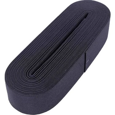 SİYAH - 4CM PAÇA LASTİK YASSI GENİŞ 10MT. (5433) ürün görseli 1