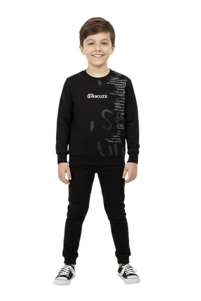 Erkek Çocuk Önü Baskılı Sweatshirt BGL-ST05245 ürün görseli 1