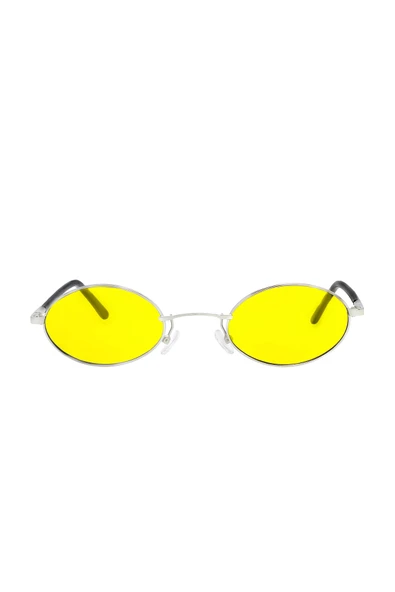 Unisex Sarı Gümüş Gözlük - Resim 2