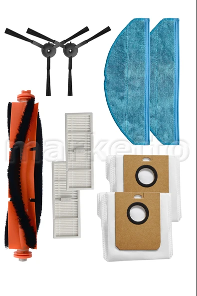 Karcher RCV 5 Uyumlu 9 Parça Ana Yan Fırça Hepa Filtre Mop Bezi Torba Seti ürün görseli 1