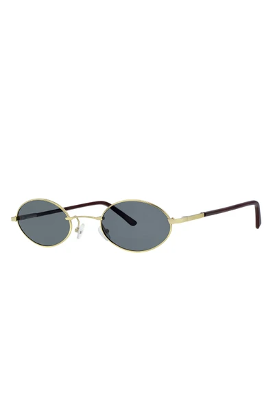 Unisex Sarı Füme Cam Polarize Oval Güneş Gözlüğü 6005 ürün görseli 1