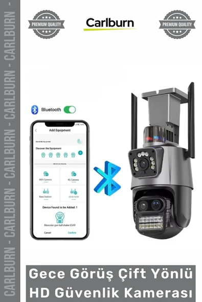#Kamera 3 Lens Wi Fi Gelişmiş IP66 Dış Ortam Gece Görüş Çift Yönlü İletişim HD Güvenlik Kamerası ürün görseli 1