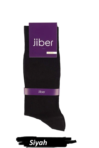 Jiber Erkek Modal Likralı Uzun  Çorap 5100 - 12 Adet  Siyah 40-44 ürün görseli 1