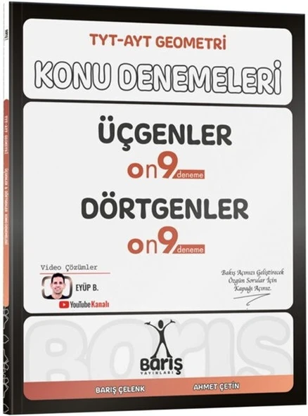 TYT AYT Geometri Üçgenler Dörtgenler Konu Denemeleri Barış Yayınları ürün görseli 1