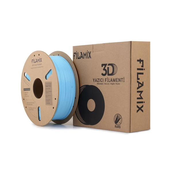 Filamix Hyper Pla Buz Mavisi 1.75mm 1kg - Yüksek Hızlı Pla Filament ürün görseli 1