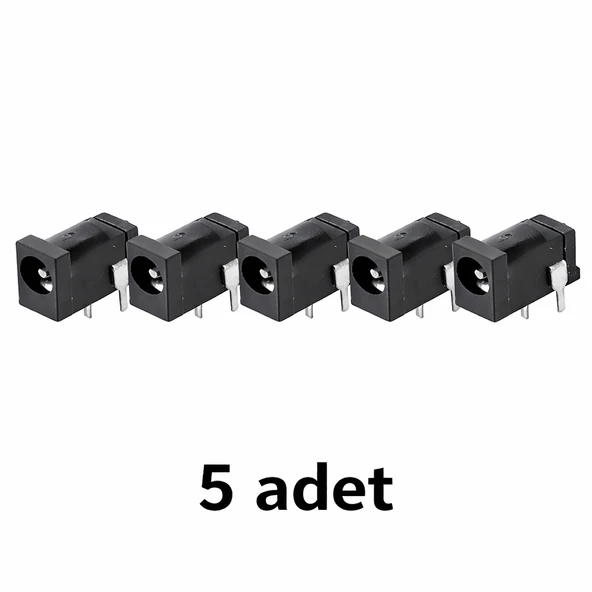 5 Adet 3.5mm x 1.3mm DC Güç Soketi Plastik  DC002 Pcb Tip Adaptör ürün görseli 1