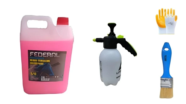 Serpantin Konsantre Klima Temizleme Ilacı 5 Lt 2 Lt Pompa+Eldiven+Fırça 1e5 Su Eklenecek ürün görseli 1