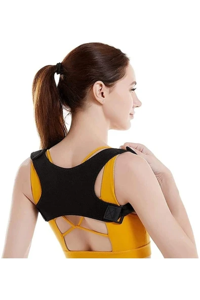 baffhome Unisex Siyah Kelebek Dik Duruş Korsesi Kamburluk Önleyici Terletmez Korse ürün görseli 1