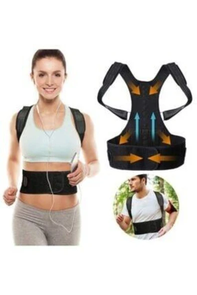 baffhome Unisex Manyetik  Ortopedik Kamburluk Önleyici Dik Duruş Bel Sırt Korsesi ürün görseli 1