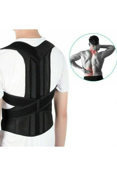 baffhome Çift Balenli Bel Ve Sırt Korsesi Dik Duruş Spor Bel Sırt Omuz Kamburluk Önleyici Korse ürün görseli 1