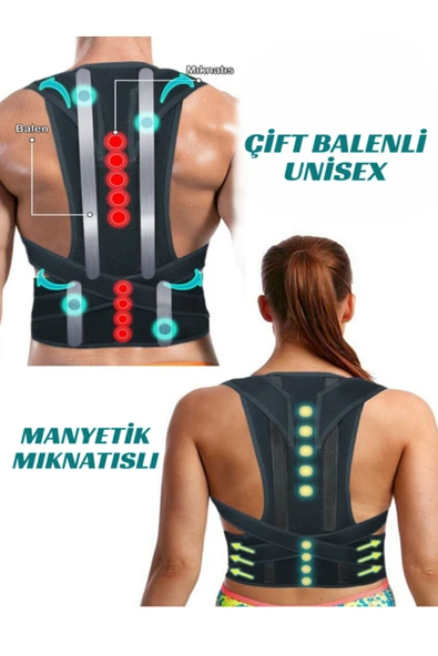 baffhome Highconcept Spor Bel Koruyucu Korse Balenli Manyetik Korse Dik Duruş Korsesi Medikal Korse ürün görseli 1