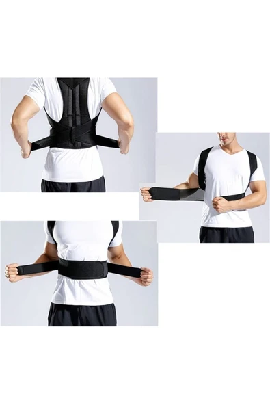 baffhome Çift Balenli Bel Sırt Omuz Destekleyici Terletmez Spor Korse Kadın Erkek Dik Durus Korsesi Dik Durma ürün görseli 1