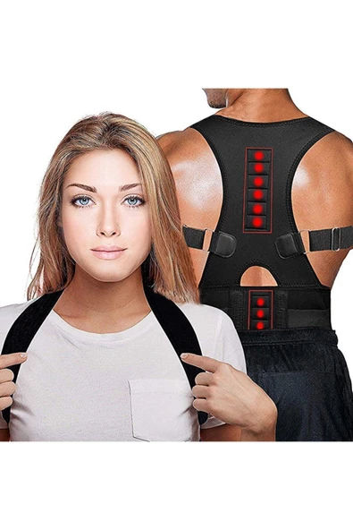baffhome Spor Manyetik Dik Duruş Korsesi Bel Omuz Kamburluk Önleyici Sırt Kemeri Aparatı ürün görseli 1