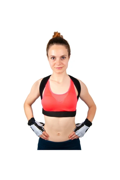 baffhome Unisex Siyah Balenli Medikal Korse Ortopedik Kamburluk Önleyici Sırt Dik Duruş Korsesi ürün görseli 1