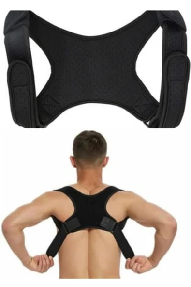 baffhome Unisex Siyah Yeni Nesil Dik Duruş Korsesi Kamburluk Önleyici Terletmez Korse Çapraz Korse ürün görseli 1