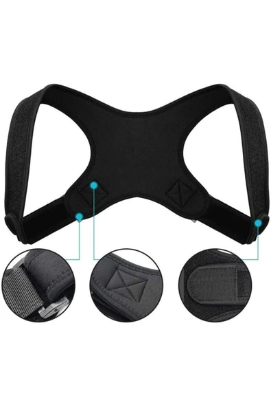 baffhome Unisex Siyah Yeni Nesil Dik Duruş Kamburluk Önleyici Korse ürün görseli 1