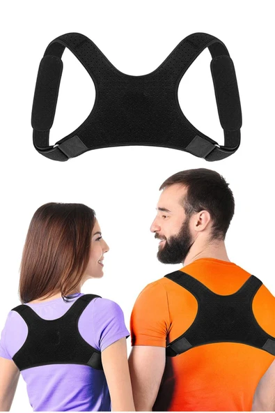 baffhome Kadın Erkek Korse Siyah Dik Duruş Durma Korsesi ürün görseli 1