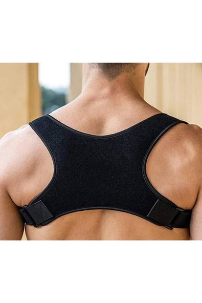 baffhome Unisex Siyah Ortopedik Dik Duruş Korsesi ürün görseli 1