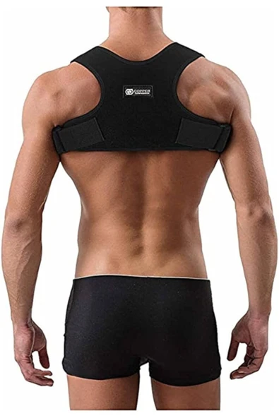 baffhome Yeni Nesil Dik Duruş Korsesi Kamburluk Önleyici Terletmez Korse Unisex Siyah ürün görseli 1