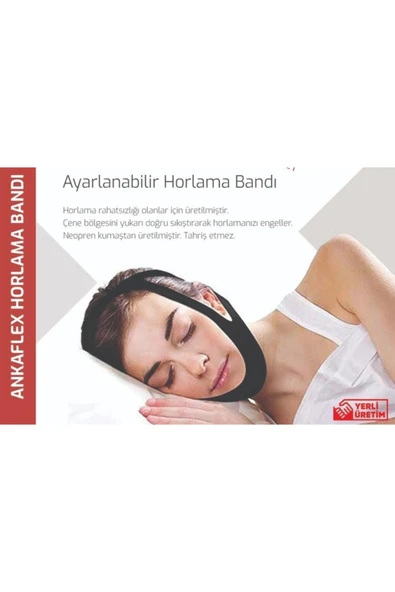 baffhome Horlama Bandı Çene Altı Destekli Horlama Önleyici Kafa Band Uyku Apnesi Kemer Bandı ürün görseli 1