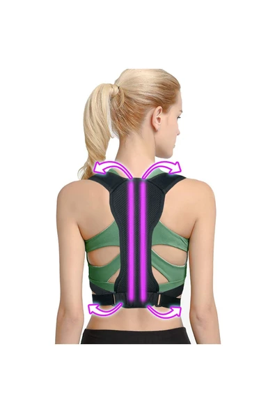 baffhome Tek Balenli Dik Duruş Korsesi Spor Sırt Omuz Kamburluk Önleyici Korse ürün görseli 1