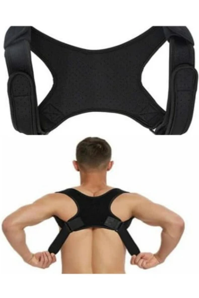 baffhome Unisex Siyah Kamburluk Önleyici Ayarlanabilir Yeni Nesil Dik Duruş Aparatı Korse ürün görseli 1
