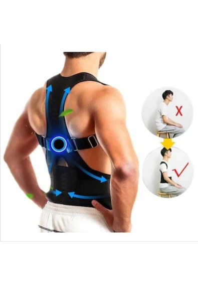 baffhome Kamburluk Önleyici Unisex Sırt Ortopedik Manyetik Dik Duruş Aparatlı Medikal Korse ürün görseli 1