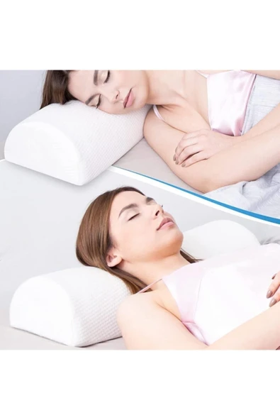 baffhome Bacak Arası Diz Altı Alt Sırt Yastığı Visco Yarım Ay Yastık Bacak Dinlendirme Bel Ağrısı Yastığı ürün görseli 1