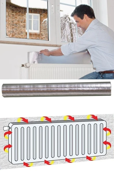 baffhome Kalorifer Peteği Arkası Isı Yalıtım Levhası 50x100 Cm, 4 Adet ürün görseli 1
