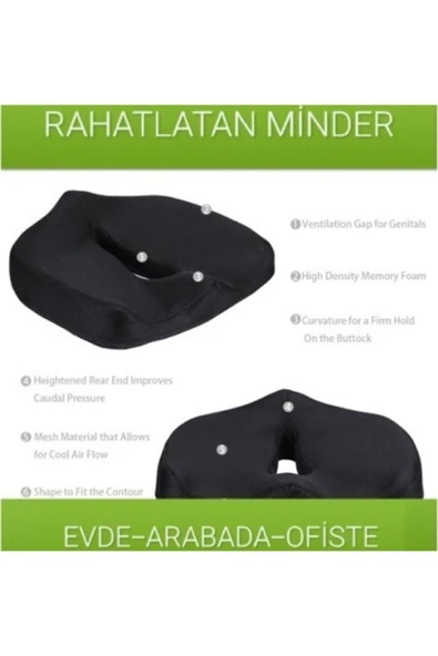 baffhome Ortopedik Simit Oturma Minderi, Minderi, Postür Minder - Resim 6