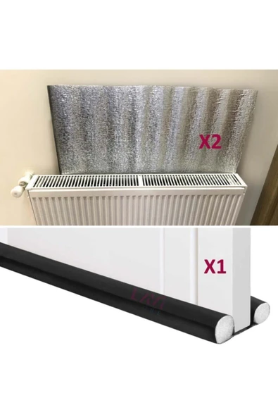 baffhome 2x Petek Radyatör Arkası Isı Yalıtım 1x Kapı Altı Rüzgar Önleyici Izolasyon Malzemesi ürün görseli 1