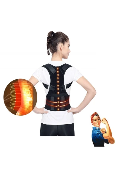 baffhome Dik Durus Korsesi Dik Durmaya Yardımcı Ortopedik Korse Manyetik Korse ürün görseli 1