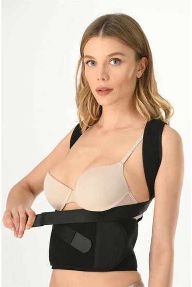 baffhome Unisex Siyah Medikal Korse Kamburluk Önleyici Dik Duruş Korse Manyetik Manyetik Medikal Korse ürün görseli 1