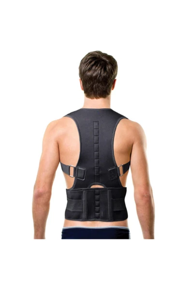 baffhome Kamburluk Önleyici Unisex Sırt Ortopedik Manyetik Dik Duruş Aparatlı Medikal Korse ürün görseli 1