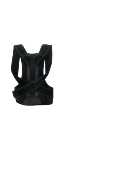 baffhome Unisex Siyah Çift Balenli Dik Duruş Kamburluk Önleyici Ortopedik Bel Sırt Omuz Korsesi ürün görseli 1