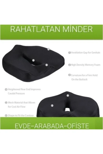 baffhome Ortopedik Visco Hemeroid Oturma Minderi - Resim 2