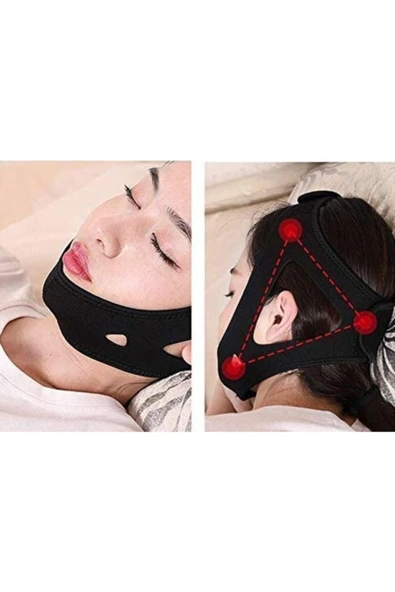 baffhome Horlama Önleyici Kemer Yüz Gerdirme Çene Bandı Uyku Apnesi Aparatı Kafa Bandı Uyku Maskesi Mask ürün görseli 1