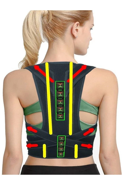 baffhome Spor Bel Koruyucu Balenli Manyetik Korse Dik Duruş Korsesi Medikal Korse ürün görseli 1
