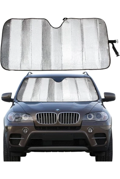 baffhome Katlanabilir Parlak Oto Araba Ön Cam Güneşlik 130 Cm X 60 Cm ürün görseli 1