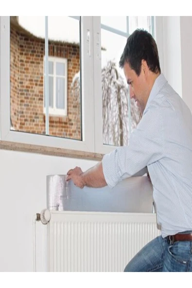 baffhome 2 Adet Isı Yalıtım Levhası Petek Arkası Kalorifer Arkası Isı Izalasyon Levhası 100cmx50cmx3mm ürün görseli 1