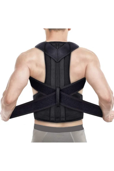baffhome Unisex Siyah Balenli Korse Kamburluk Önleyici Dik Durmak Için Bel Sırt Korse ürün görseli 1