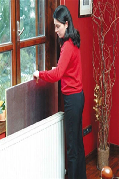 baffhome 2 Adet Alüminyum Folyo Kaplı 1 Cm Polietilen Petek Soba Arkası Isı Sıcaklık Yalıtım Levhası ürün görseli 1