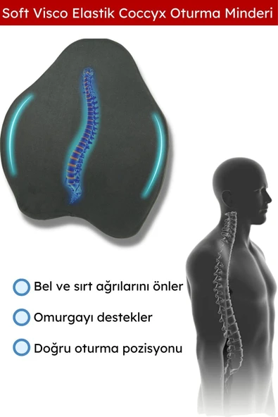 baffhome Ortopedik Bel Ve Sırt Destekleyici Ofis Sandalye Oto Araç Bel Ve Sırt Minderi ürün görseli 1