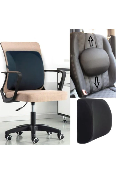 baffhome Ergonomik Oto Bel Minderi Yastığı Ofis Koltuk Sırt Dayama Minderi ürün görseli 1
