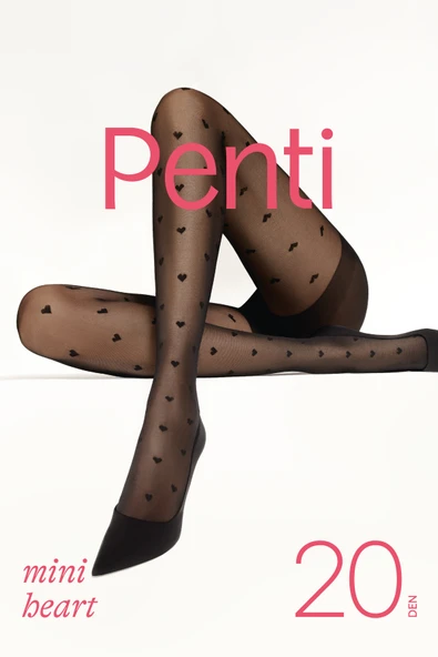 PENTİ Mini Heart Siyah Külotlu Çorap - Resim 4